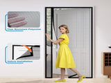 Durable Magnetic Mosquito Net Door Self-Adhesive Side Opening Curtain Removable Insect Fly and Cat V1188-MS-325-1323