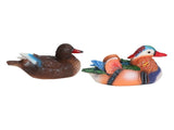 2PCS Floating Mandarin Duck Statue Resin Cute Animal Decor Sculpture Ornament for Outdoor Garden V1294-YM0521-3111230091212