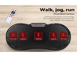 Everfit Vibration Machine Platform Vibrator Resistance Rope Home Fitness Black FIT-H-VP-ROUND-BK