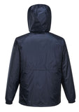 HUSKI STRATUS RAIN JACKET Waterproof Workwear Concealed Hood Windproof Packable - Navy Blue V563-918032-STRATUS-NVYBLU-XXL