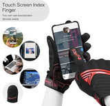 Breathable Mesh Motorcycle Gloves Touchscreen with TPR Palm Pad Hard Knuckle-Red-Medium V1164-325743
