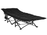Artiss Folding Bed With Mattress Heavy Duty Black 185CM FOLD-71-MAT-BK