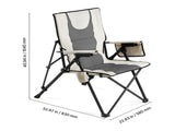 Folding Camping Chair, 3 Reclining Positions, Outdoor High Back Camping Chair, 260lbs Weight V952-PTTYGBTYRDXHFQV64002V0