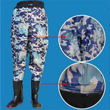 Waist Pants, Thickened Rain Boots, Water Pants with PVC Waterproof, Anti Slip, Wear-Resistant V1107-133-68369-CAM-46