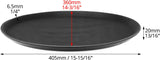 16-Inch Round Non-Slip Serving Trays 4 Pack Rubber Surface Plastic Tray Set for Restaurant, Caf & V1258-DP02-C-2182
