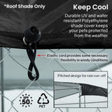 NEATAPET Shade Roof for 3x3m Dog Run Pet Enclosure, UV & Water Resistant, Black colour V219-PETDGENTPA38K