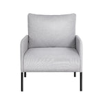 Artiss Armchair Accent Chair Pillow Fabric Grey UPHO-B-ARM08-1S-FB-GY