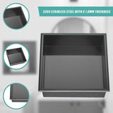 336 x 336 x 101mm Shower Niche Single Shelf Organizer No Tile Needed in Black V63-900671