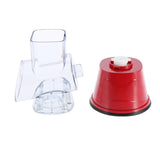 Manual Rotary Drum Grater Stainless Steel Cheese Grater Vegetables Cutter Slicing Tool Shredder Red V1294-YM0727-JY16340-01