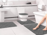 Clearance Tyidzon Bathroom Rugs 4 Piece Ultra Soft & Non-Slip Memory Foam Bath Mats for Bathroom, V1189-LWWAL-20260325-01695