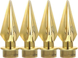 4Pcs Flagpole Finial Topper Golden Plastic Flagpole Head Outdoor Decorative Kit V1192-AZ-W-22648