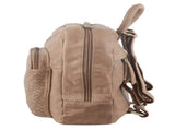 Pierre Cardin Womens Woven Leather Backpack Bag - Taupe V563-PC-3282-TAUP