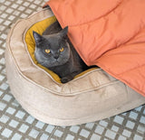 Leaf-Shaped Multi-Functional Pet Mat Plush, Thick, and All-Season Comfort for Your Cat or Dog, V1341-ZY-CNJHPPHS-ORANGE