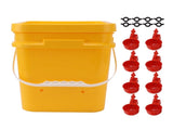Automatic Chicken Waterer Cup with 12L Handheld Barrel Poultry Drinking Equipemnt for Goose Duck V1294-YM0706-3111230182714