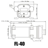 12V Water Pump FL-40 High Pressure 17/10LPM For Caravan Boat Camp Washdown V201-PUMPFL0040AU