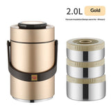 67oz Upgraded Thermos for Hot Food, 3-Layer Stackable Food Thermos, Soup Thermos Jar , Ideal for V1192-AZ-W-5484