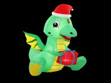 Jingle Jollys Christmas Inflatable Dragon 1.8M Height LED Outdoor Decorations Illuminated XMAS-INF-GRAGON-6FT