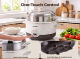 Devanti 3L Rice Cooker Small 6 Cup Multi Cooker with Steamer RC-A-3L-BG