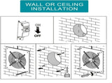 8 inch Exhaust Fan Through-wall installation Ventilation Fans Exhaust Smoke Fan with Power Cord for V1370-AZ4-06447