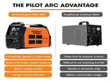 ROSSI 60A Plasma Cutter, Non-Touch Pilot ARC for Easy Cuts of Painted or Rusty Metals, DC Inverter V219-WDRPLMROC60A