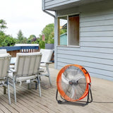 Drum Fan 24 Inch High Velocity Industrial Use 3-Speed Timer for Warehouse V952-GYLSFS24YCACQCOS3V3