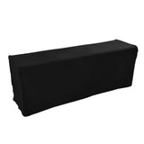 Table Cover Rectangular Wrinkle Resistant Washable Universal Black Stretch Tablecloth for Wedding V1294-YM0523-3118220027813