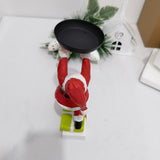 Christmas Snowman Treats Holder Santa Holding Tray Fruit Bowl Rack Resin Home Party Food Snack V1294-YM0523-10317070