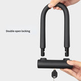Heavy-Duty Silicone U-Lock 17mm Alloy Steel Shackle, Anti-Cut & Anti-Saw, Double-Open Locking, V1232-UXS-ZXC-001