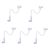 White Mobile Phone Stand with Anti-Scratch Pad for Desks and Travel - 5Pcs V1369-AZ3-W-18064
