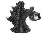 LED Halloween Ornament Resin Witch Sculpture Statue Lantern for Garden Terrace FestivalsBlack V1294-YM0710-3119210219012