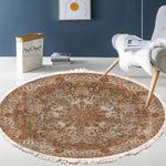 SOGA 120cm Mandala Pattern Circle Area Rugs for Living Room Lounge, Anti-slip Doormat, Home Decor CARPETYH24