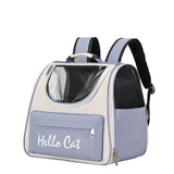 Pet Carrier Backpack Breathable Large ty Cat Travel Bag Blue V1263-JX-7833-1