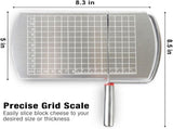 Stainless Steel Cheese Slicer with Cutting Wire and Measurement Markings for Precise Slices & Cubes V1258-DP02-BOL-232