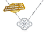 Elegant Four-Leaf Clover Moissanite Pendant Necklace in Sterling Silver Dazzling 37-Stone Sparkle V1341-ZY-8ZFAER89-MOISSANITE-PREMIUMS925