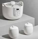 Joyoung White Porclain Slow Cooker 1.8L with 3 Ceramic Inner Containers V214-25