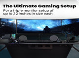 FORTIA Triple Computer Monitor Mount Stand for Desk with 3 Adjustable Arm Holder for 15 to 32 inch V219-OFFCMSFO3X1A