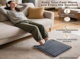 Electric Heated Foot Warmers for Men and Women 16"x16" Double Layer with 6 Temperature & 4 Timer V1107-742-97468-DKG