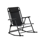 Gardeon Outdoor Rocking Chair Folding Reclining Recliner Patio Furniture Garden ODF-ROCK-TXL-BK