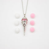 Gift Box - Cone White Gold Aroma Necklace Purify Oil Blend V760-GBAJ - 22