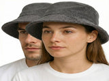 Stingy Brim Terry Towelling Bucket Hat Daggy Fishing Camping Lad Cap 100% COTTON - Grey V563-STINGYTWLING-GRY-S_M