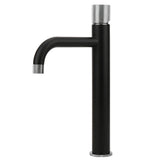 G1/2 Copper Bathroom Wash Basin Faucet Hot Cold Mixing Water Tap with Curved Spout White V1294-YM0901-3112200096111