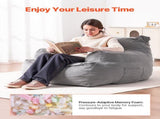 Bean Bag Chair, BeanBag Sofa Chair with Armrests for Adults, Fluffy Plush & High-Density Foam V952-FSYXCRDDY45448AWFV0