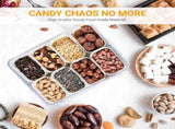 Snack Boxes - Divided trays with lids and handles - Transparent snack boxes for fruit, snacks, V1188-ZXY-10861