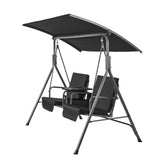 VEVOR 2-Seat Patio Swing Chair, Outdoor Patio Swing with Adjustable Canopy, Porch Swing with Storage V952-TJQQ71INX53IW648VV0