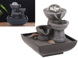 LED Illuminated Tabletop Waterfall Flowing Water Fountains with Ball for Home Office Feng Shui V1294-YM0901-3111200179311