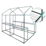 Greenfingers Greenhouse 1.2x1.9x1.9M Walk in Green House Tunnel Clear Garden Shed 4 Shelves GH-WALK-19X12-TP