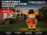 Christabelle 96cm Highland Cow Christmas Light Up Display LED Novelty Animal Gift Outdoor Indoo 112_MHA705