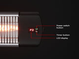 Devanti 2PCS Electric Radiant Strip Heater Outdoor Indoor Patio Infrared Heaters 3000W RHP-3000W-BK-2X