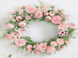Artificial Front Door Wreath 15.7in Eye Catching Peony Hydrangea Flower Wreath for Home Party V1294-YM0901-200311QY14-2