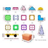 Keezi 60pcs Kids Magnetic Tiles Blocks Building Educational Toys Children Gift PLAY-MAGNETIC-60